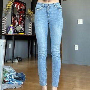 H&M Light Blue Skinny Jeans - High Rise Stretch